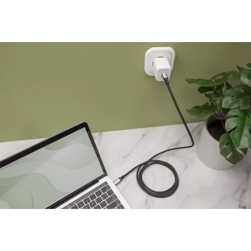DIGITUS USB 4 jungiamasis laidas, Type-C į Type-C, AL korpusas, PP pintas, 4K@60Hz, PD3.0, 20Gbit/s, 3m, juodas