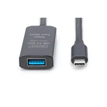 DIGITUS aktyvus USB-C prailginimo kabelis - 5G USB 3.2 Gen1 USB-C - USB-A (M/F) - 5m