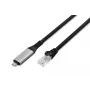 DIGITUS USB-C 3.2 Gen1 - RJ45 Ethernet kabelis - CAT6a S/FTP Juodas - 15 m