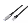 DIGITUS USB 3.2 Gen1 - RJ45 Ethernet kabelis CAT6a S/FTP Juodas - 2m
