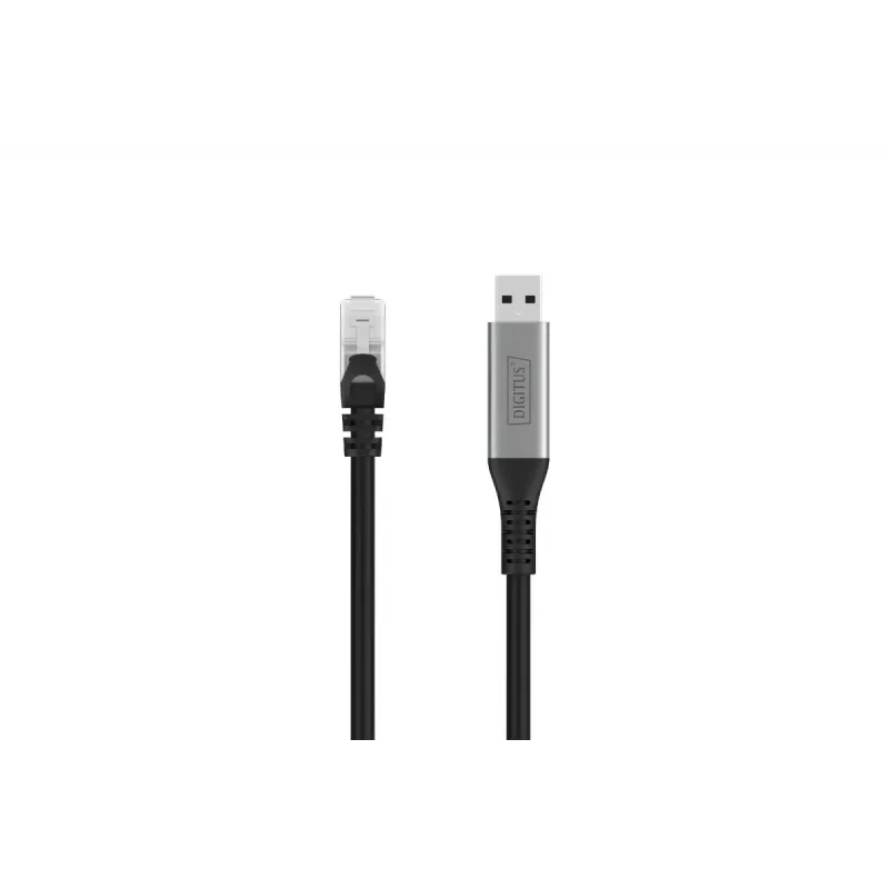 DIGITUS USB 3.2 Gen1 - RJ45 Ethernet kabelis CAT6a S/FTP Juodas - 2m