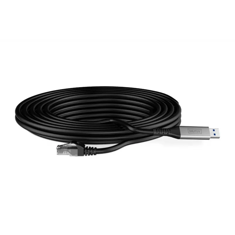 DIGITUS USB 3.2 Gen1 - RJ45 Ethernet kabelis CAT6a S/FTP Juodas - 2m