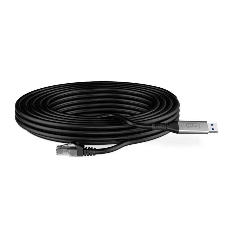 DIGITUS USB 3.2 Gen1 – RJ45 Ethernet kabelis CAT6a S/FTP Juodas – 5m