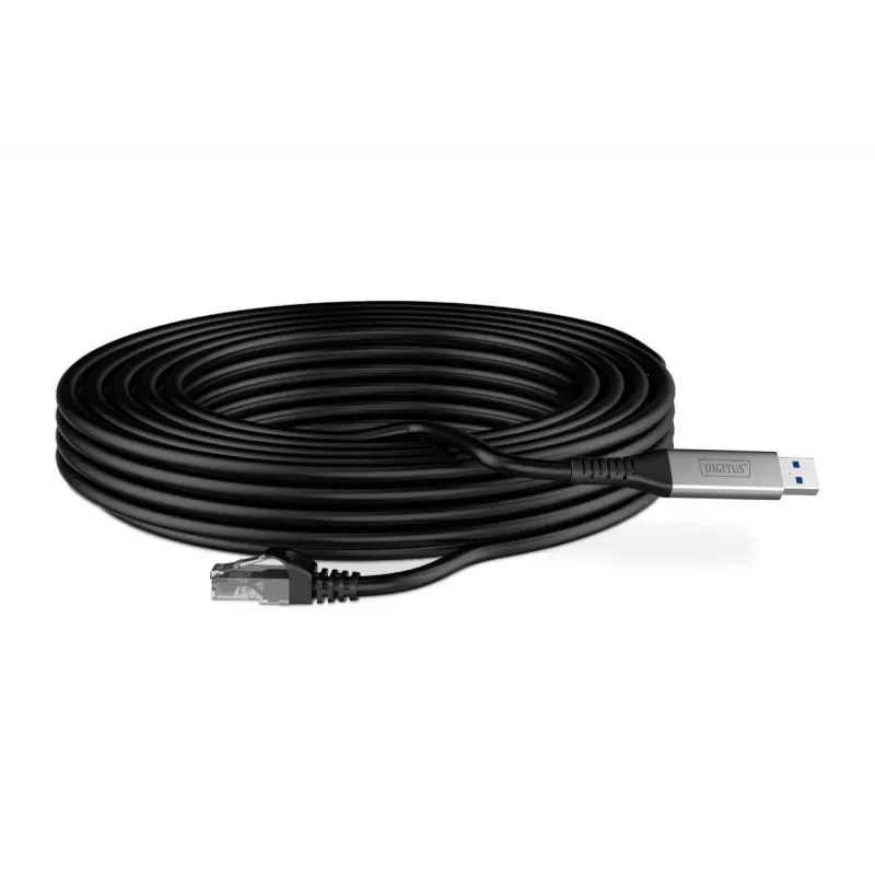 DIGITUS USB 3.2 Gen1 – RJ45 Ethernet kabelis CAT6a S/FTP Juodas 10m