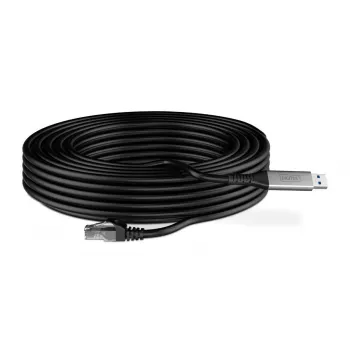 DIGITUS USB 3.2 Gen1 - RJ45 Ethernet kabelis CAT6a S/FTP juodas 15m