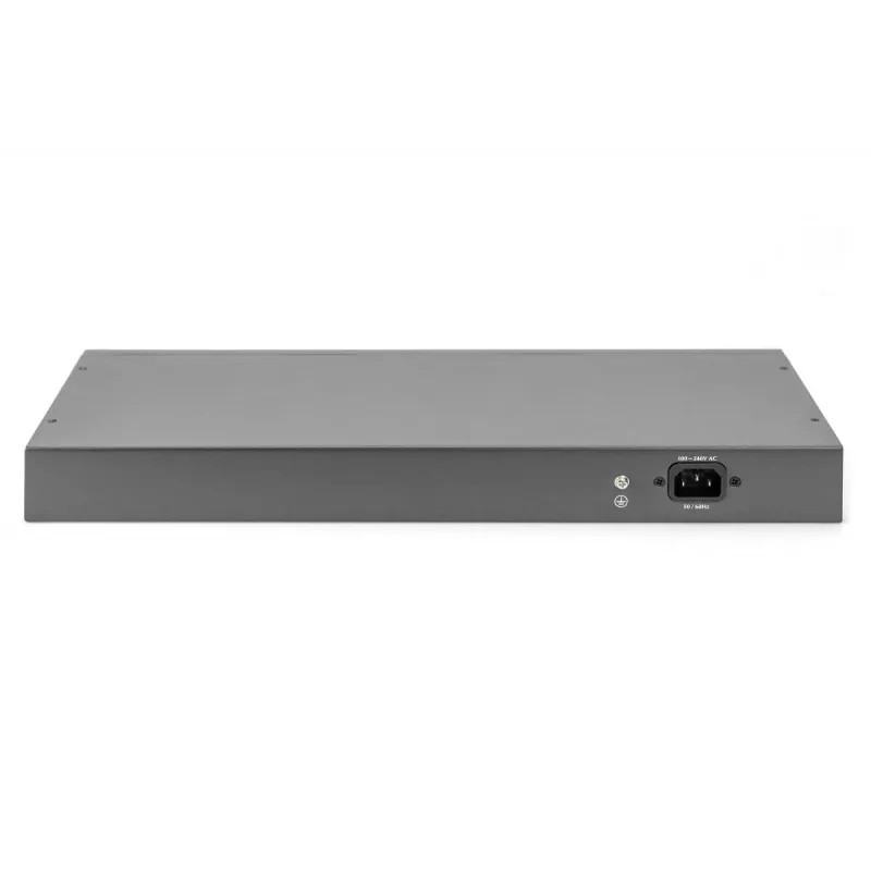DIGITUS 24 prievadų Fast Ethernet PoE jungiklis 2G Combo TP/SFP 390W
