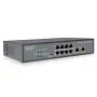 DIGITUS Fast Ethernet PoE af/at 8 prievadų jungiklis + 2 uplinkai 120W PoE galios biudžetas, montuojamas į stelažą