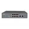 DIGITUS Fast Ethernet PoE af/at 8 prievadų jungiklis + 2 uplinkai 120W PoE galios biudžetas, montuojamas į stelažą