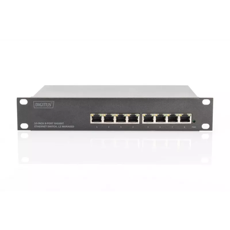 DIGITUS L2 valdomas Gigabit Ethernet 8 prievadų 10 colių jungiklis