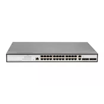 DIGITUS L2 valdomas Gigabit Ethernet tinklo jungiklis 24 prievadai + 2 kombinuoti ir 2 SFP magistraliniai prievadai