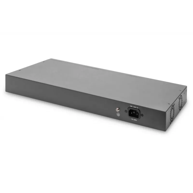 DIGITUS L2 valdomas Gigabit Ethernet tinklo jungiklis 24 prievadai + 2 kombinuoti ir 2 SFP magistraliniai prievadai