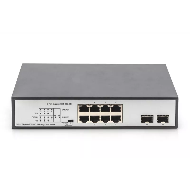 Nevaldomas jungiklis Digitus DN-95140 8 prievadų Gigabit PoE