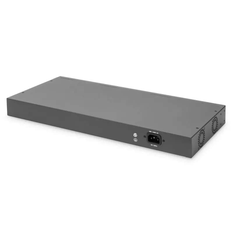 DIGITUS Fast Ethernet PoE jungiklis 16 prievadų PoE + 2 Combo, 250W PoE biudžetas