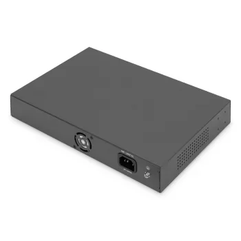DIGITUS PoE jungiklis 16 prievadų 10/100 Mbps, 16x 10/100Mbps PoE RJ45, 1x GE RJ45, 1x SFP