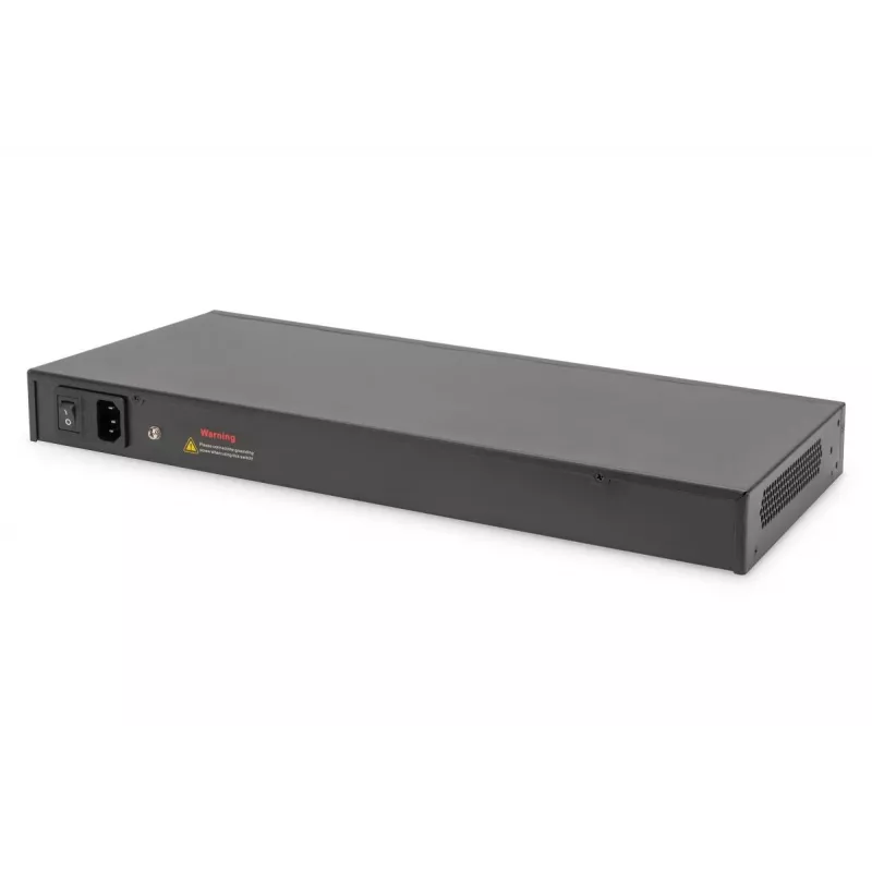 DIGITUS Gigabit Ethernet valdomas 24 prievadų PoE jungiklis su 2 SFP lizdais