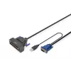 DIGITUS modulinė 43,2 cm (19 colių) HD TFT konsolė su 1 prievado VGA, RAL 9005 juoda - GE klaviatūra