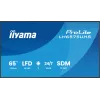 iiyama LH6575UHS-B2AG Skelbimų ekranas 163,8 cm (64,5 colio) LCD su Wi-Fi 500 cd/m² 4K Ultra HD juodas su integruotu procesoriumi Android 11 24/7