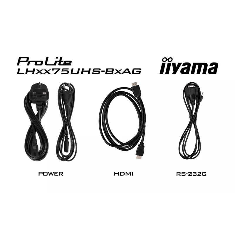 iiyama LH6575UHS-B2AG Skelbimų ekranas 163,8 cm (64,5 colio) LCD su Wi-Fi 500 cd/m² 4K Ultra HD juodas su integruotu procesoriumi Android 11 24/7