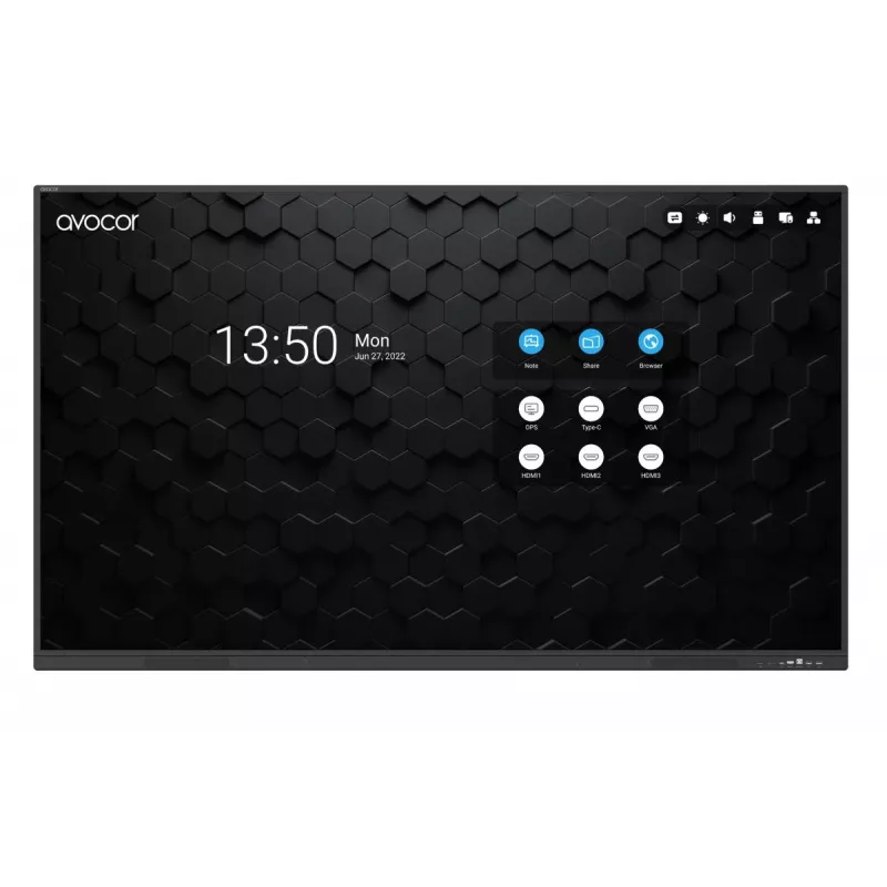 AVOCOR Avs-8610 86 colių 4K stiklinis interaktyvus LED ekranas