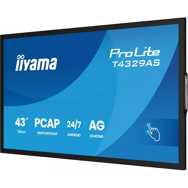 IIyama ProLite T4329AS-B1AG 108 cm (42,5 inch) 4K Ultra HD LED liečiamasis monitorius juodas