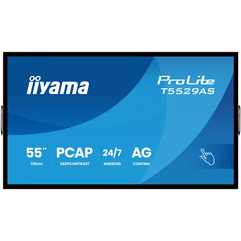 iiyama ProLite T5529AS-B1AG 55 colių liečiamas ekranas su Android OS, 4K Ultra HD, 450 cd/m², Wi-Fi