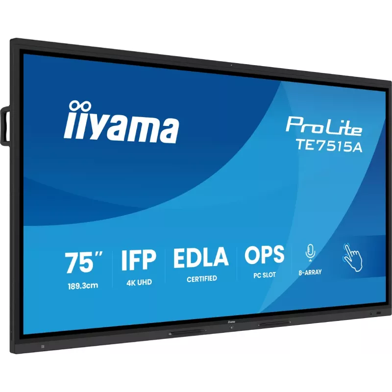 Interaktyvus skydelis iiyama TE7515A-B1AG 74,5 col. jutiklinis 4K Ultra HD
