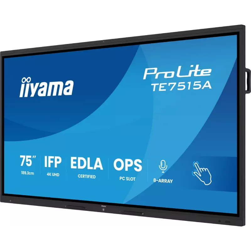 Interaktyvus skydelis iiyama TE7515A-B1AG 74,5 col. jutiklinis 4K Ultra HD