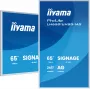 IIYAMA LH6581UHSG-1AG reklaminis ekranas 163,8 cm (64,5 colio) belaidis ryšys 500 cd/m² 4K Ultra HD baltas su integruotu procesoriumi Android 24/7