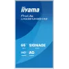 IIYAMA LH6581UHSG-1AG reklaminis ekranas 163,8 cm (64,5 colio) belaidis ryšys 500 cd/m² 4K Ultra HD baltas su integruotu procesoriumi Android 24/7