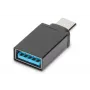 DIGITUS USB Type-C adapteris, Type C į A Super-Speed, juodas