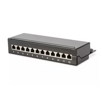 Patch Panel Digitus Desktop CAT 6A Class EA Ekranuotas Juodas