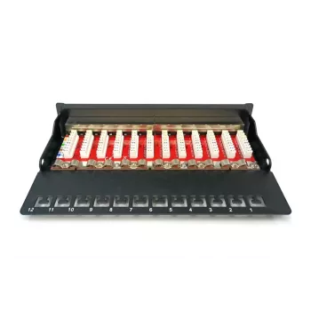 Patch Panel Digitus Desktop CAT 6A Class EA Ekranuotas Juodas