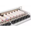 DIGITUS skydinis lizdų blokas CAT6A EA ekranuotas, 24 prievadų RJ45 dulkių dangteliai, 8P8C, 0,5U, pilkas RAL 7035