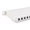 DIGITUS skydinis lizdų blokas CAT6A EA ekranuotas, 24 prievadų RJ45 dulkių dangteliai, 8P8C, 0,5U, pilkas RAL 7035