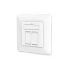DIGITUS CAT6A Class EA tinklo lizdas, ekranuotas 2x RJ45, LSA, balta spalva, įleidžiamas, 8 krypčių