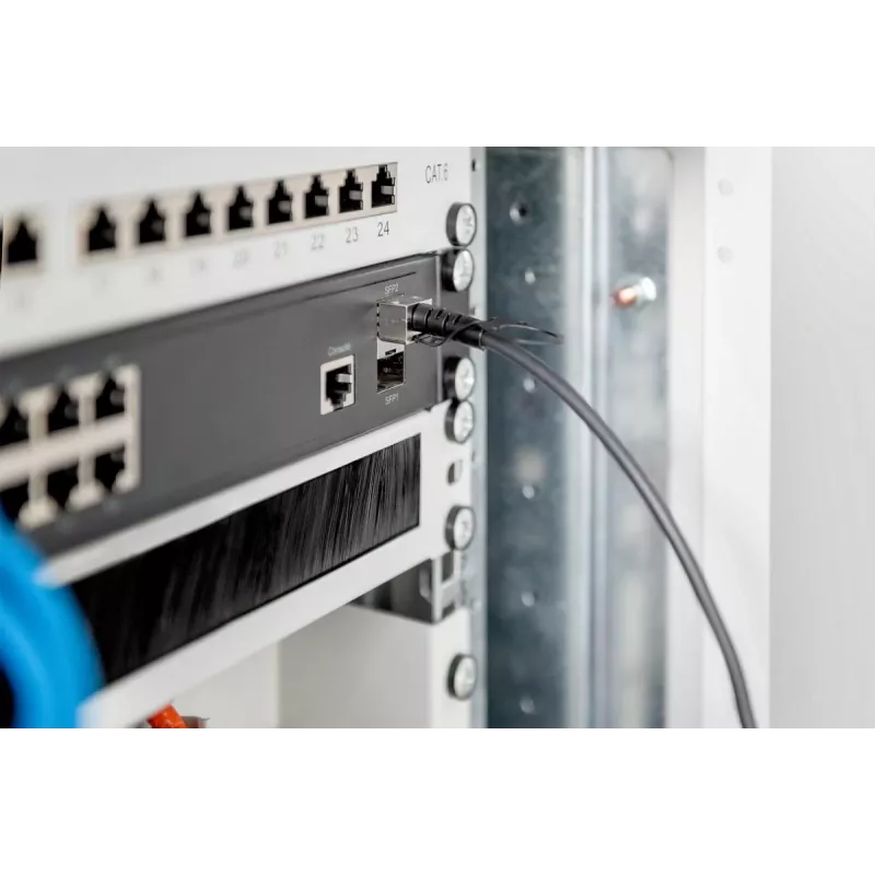 DIGITUS SFP+ 10G DAC laidas 3m AWG 30, suderinamas su Cisco, Ubiquiti, Allied Telesis, Allnet, D-Link, Edimax, Intellinet, KTI Networks