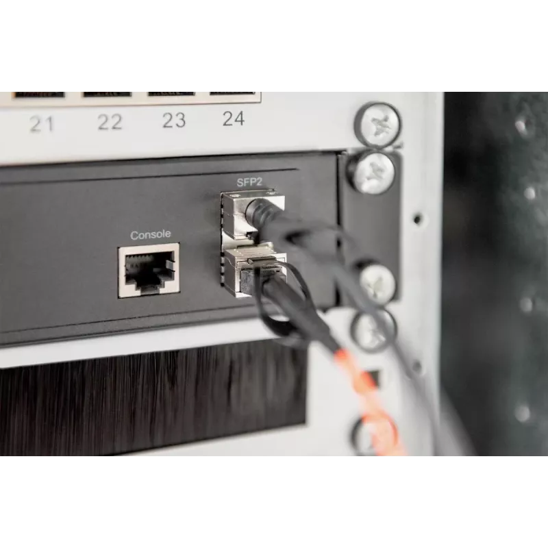 DIGITUS SFP+ 10G DAC laidas 3m AWG 30, suderinamas su Cisco, Ubiquiti, Allied Telesis, Allnet, D-Link, Edimax, Intellinet, KTI Networks
