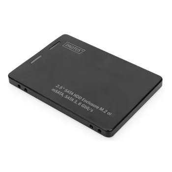 DIGITUS HDD korpusas 2.5 col. SATA - M.2 arba mSATA SATA 3 6 Gbit/s, rašymo greitis iki 520 MB/s