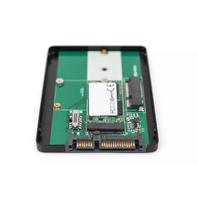 DIGITUS HDD korpusas 2.5 col. SATA - M.2 arba mSATA SATA 3 6 Gbit/s, rašymo greitis iki 520 MB/s