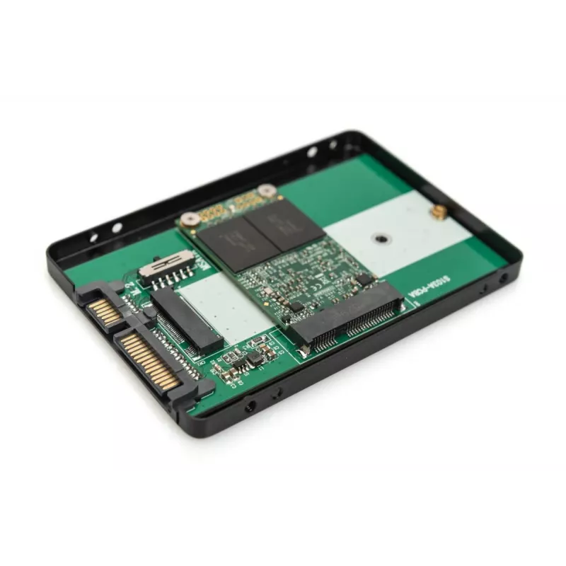 DIGITUS HDD korpusas 2.5 col. SATA - M.2 arba mSATA SATA 3 6 Gbit/s, rašymo greitis iki 520 MB/s