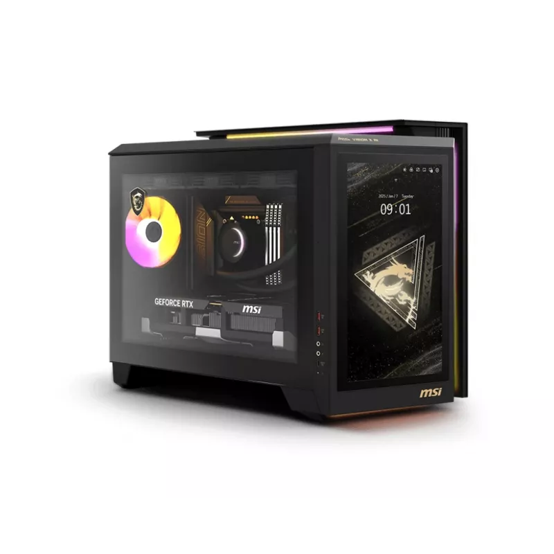 MSI MEG Vision X AI 2NVV7-009AT Intel Core Ultra 7 265K 32 GB DDR5-SDRAM 2 TB SSD NVIDIA GeForce RTX 5080 Windows 11 Home stalinis kompiuteris juodas