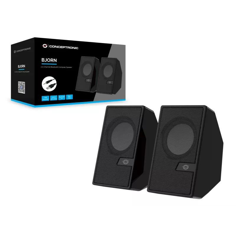 Conceptronic BJORN 2.0 kanalų kompiuteriniai garsiakalbiai su Bluetooth, 6W