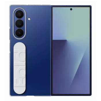 Samsung Galaxy Fold7 apsauginis skaidrus dėklas su griebtuvu, permatomas