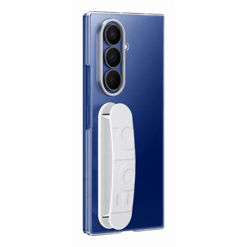 Samsung Galaxy Fold7 apsauginis skaidrus dėklas su griebtuvu, permatomas