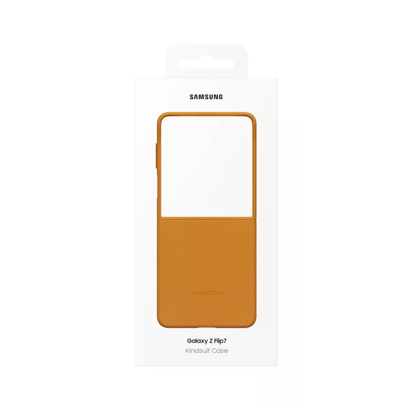 Apsauginis dėklas su dangteliu Samsung Flip7 Kindsuit EF-VF766PAEGWW, skirtas Galaxy Z Flip7 – kupranugario spalva