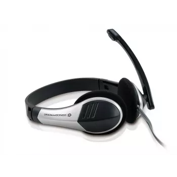 Conceptronic Allround Stereo ausinės, laidinės, 20–22000 Hz, biurui/skambučių centrui, 111 g, juodos, sidabrinės