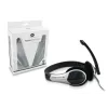 Conceptronic Allround Stereo ausinės, laidinės, 20–22000 Hz, biurui/skambučių centrui, 111 g, juodos, sidabrinės