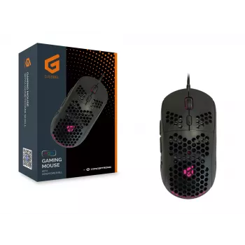 Conceptronic DJEBBEL 6D žaidimų pelė su korio korpusu, 6400 DPI