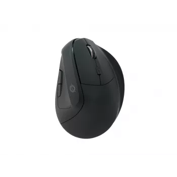 Conceptronic LORCAN ERGO 6 mygtukų ergonominė Bluetooth pelė, dešinei rankai, vertikalaus dizaino, optinė, Bluetooth, 1600 DPI, juoda