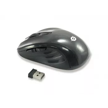 Conceptronic CLLM5BTRVWL belaidė kelioninė pelė, 6 mygtukai, dešinei rankai, optinė, RF belaidė, 1600 DPI, juoda